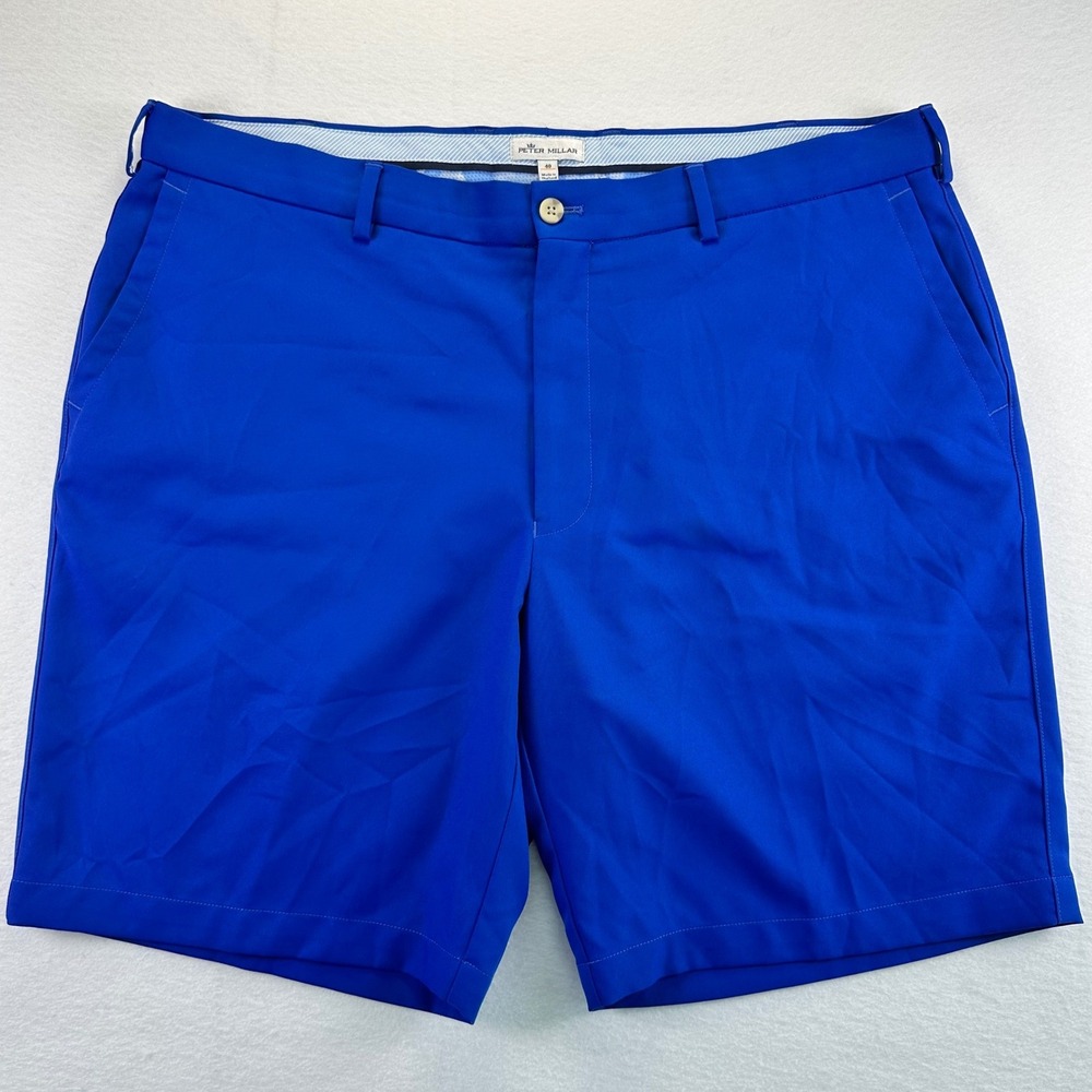 Peter Millar Mens Crown Sport Royal Blue Performance Golf Shorts Size 40 Stretch